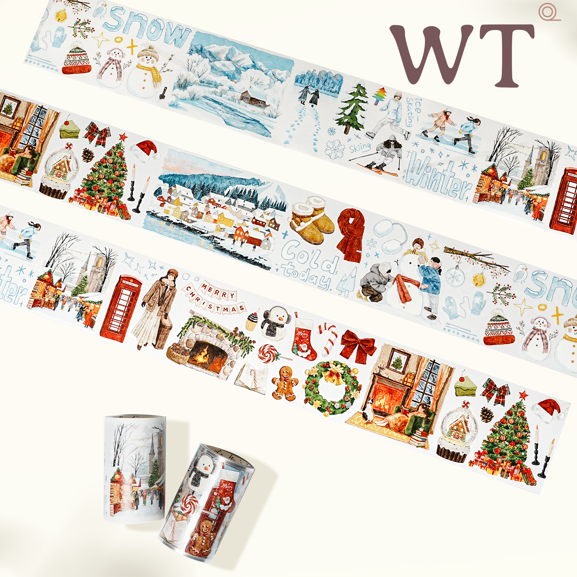 WT正品圣诞节手帐模切胶带