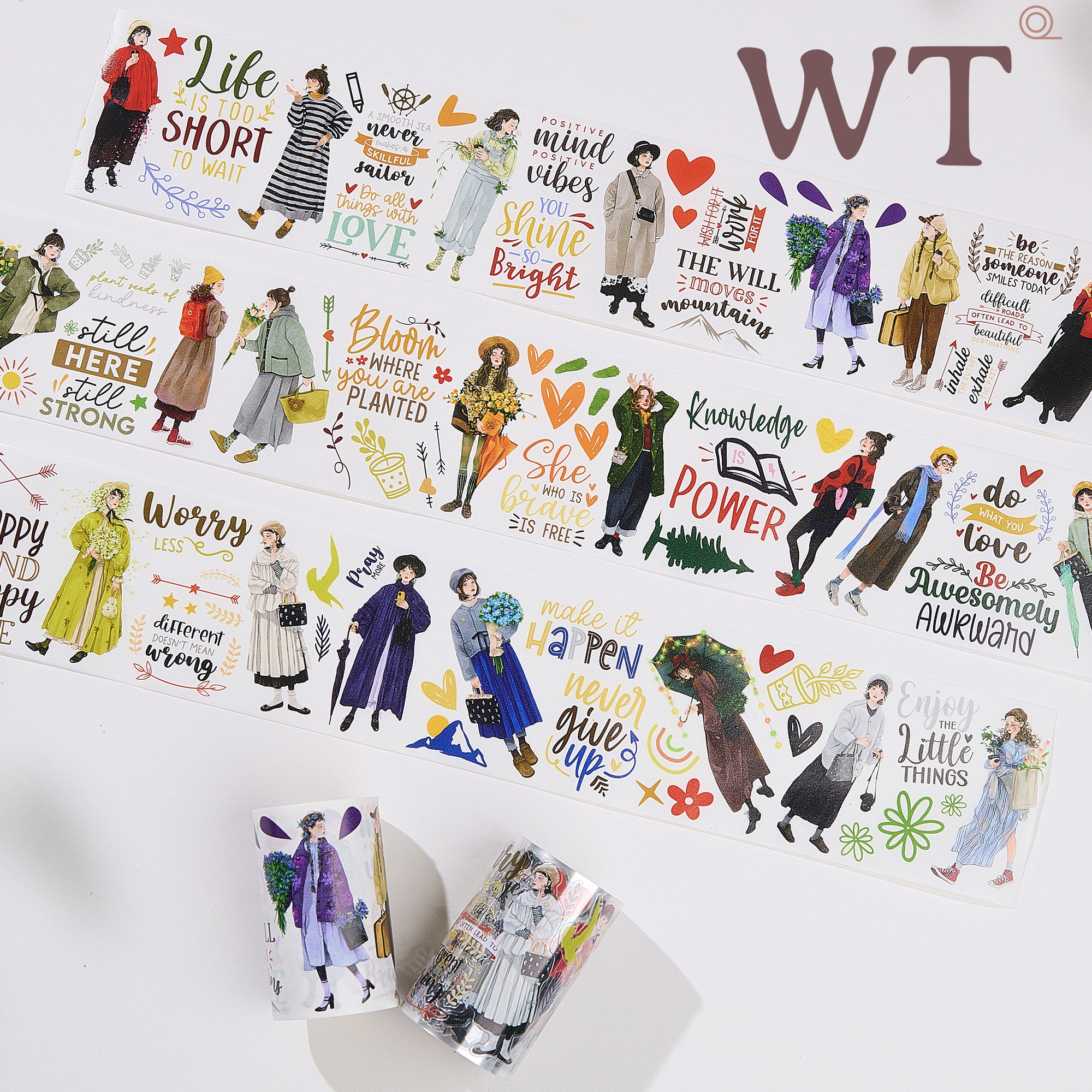 WT原创胶带 佳影几许 模切手帐女孩（原佳影几许系列重新排版）