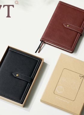 WT原创手帐本 日暮 凉夜 黑色 红棕色礼盒经典顺滑笔记本点阵本