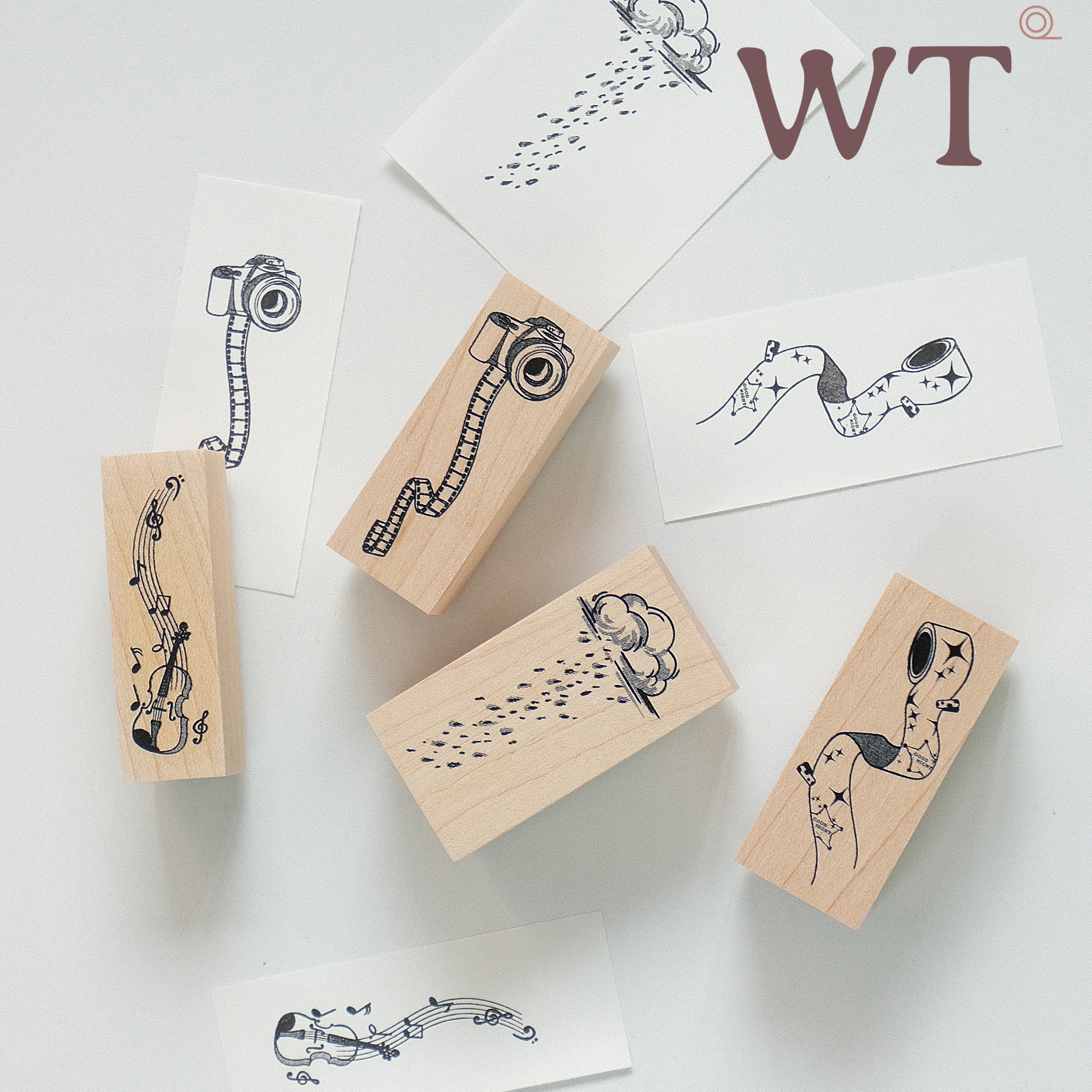 WT正品木质手帐印章橡胶文创枫木图片