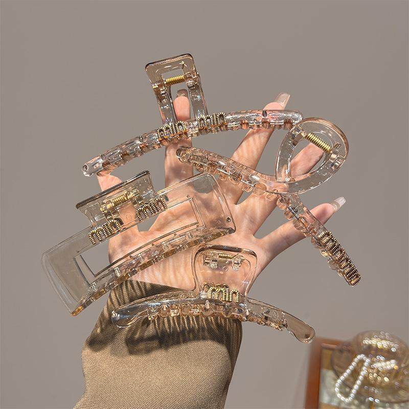 ins简约亚克力字母发夹女夏大号鲨鱼夹发卡后脑勺盘发抓夹头饰,饰品/流行首饰/时尚饰品新,民族风发饰,淘宝优惠券,粉丝福利购,淘宝优惠卷