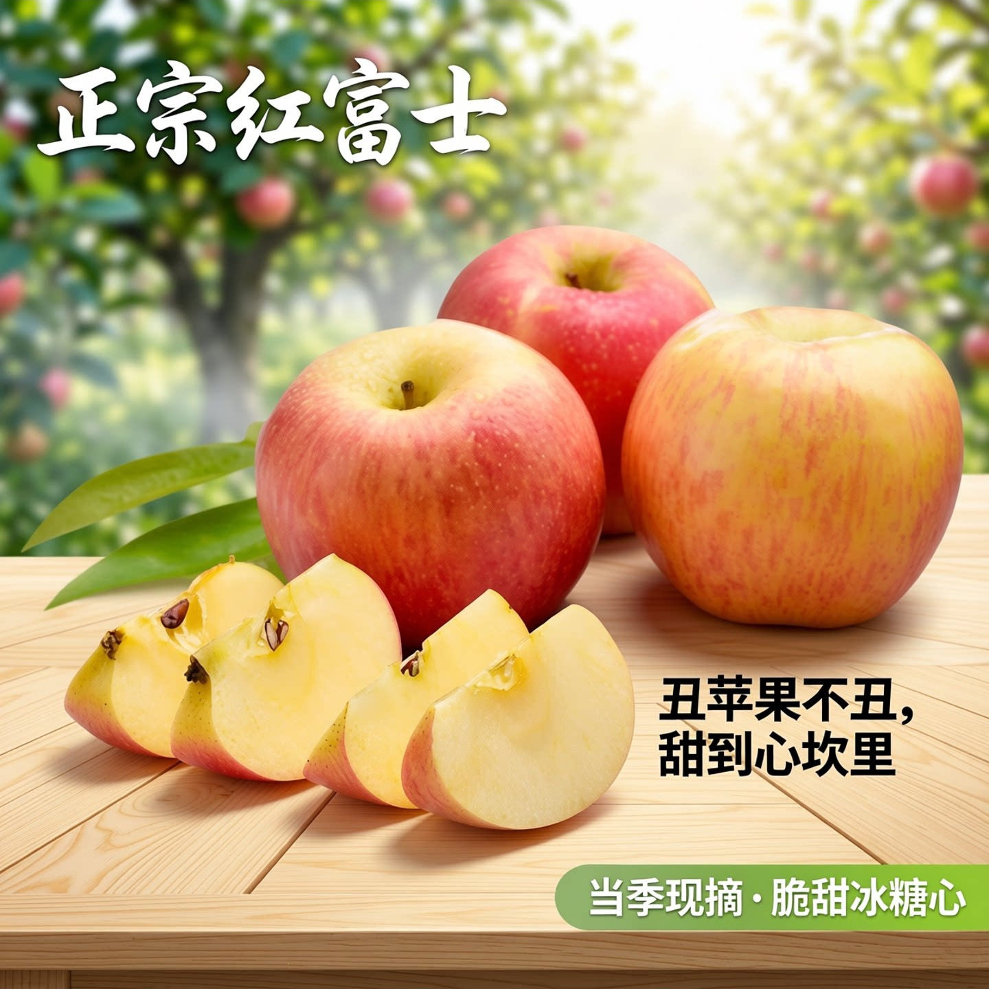 正宗山东红富士脆甜丑苹果应季时令新鲜水果现摘糖心苹果整箱包邮