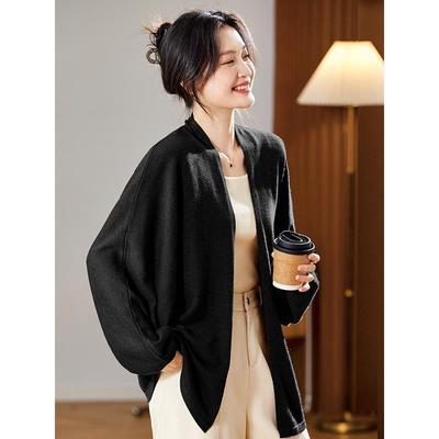 MONLOUVE针织开衫女春秋季2025新款今年流行爆款慵懒风宽松显瘦毛