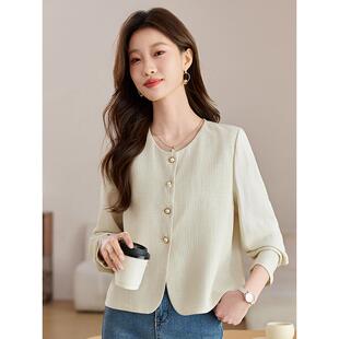 MONLOUVE小香风肌理感春秋季外套女2025新款今年流行爆款气质女士