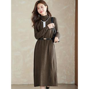 MONLOUVE秋冬两件套连衣裙女新款轻奢高级感爆款女装2025新款套装