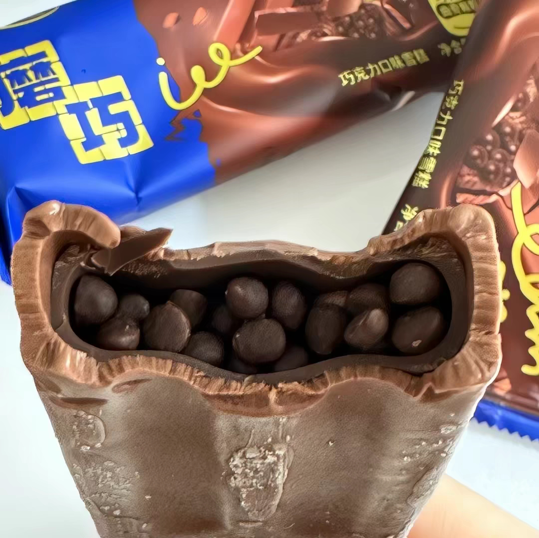 德华磨巧纯脂巧克力曲奇巧克力豆茉莉牛奶口味雪糕网红冰淇淋冷饮