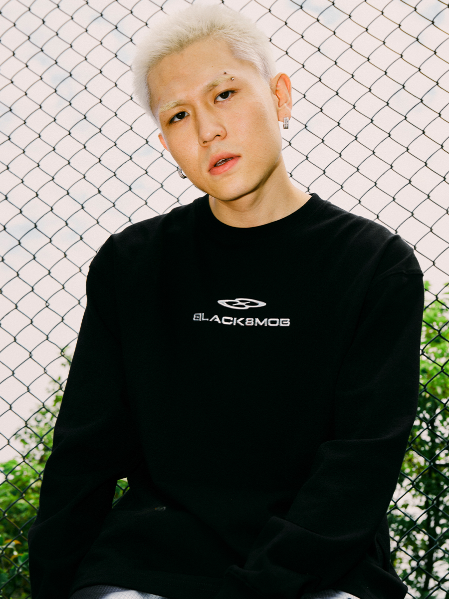 BLACK8长袖美式复古男女T恤