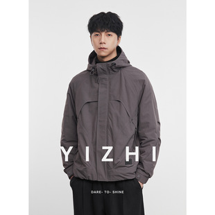 亦止【简潮】连帽棉服外套男冬季2025新款工装夹克运动户外冲锋衣