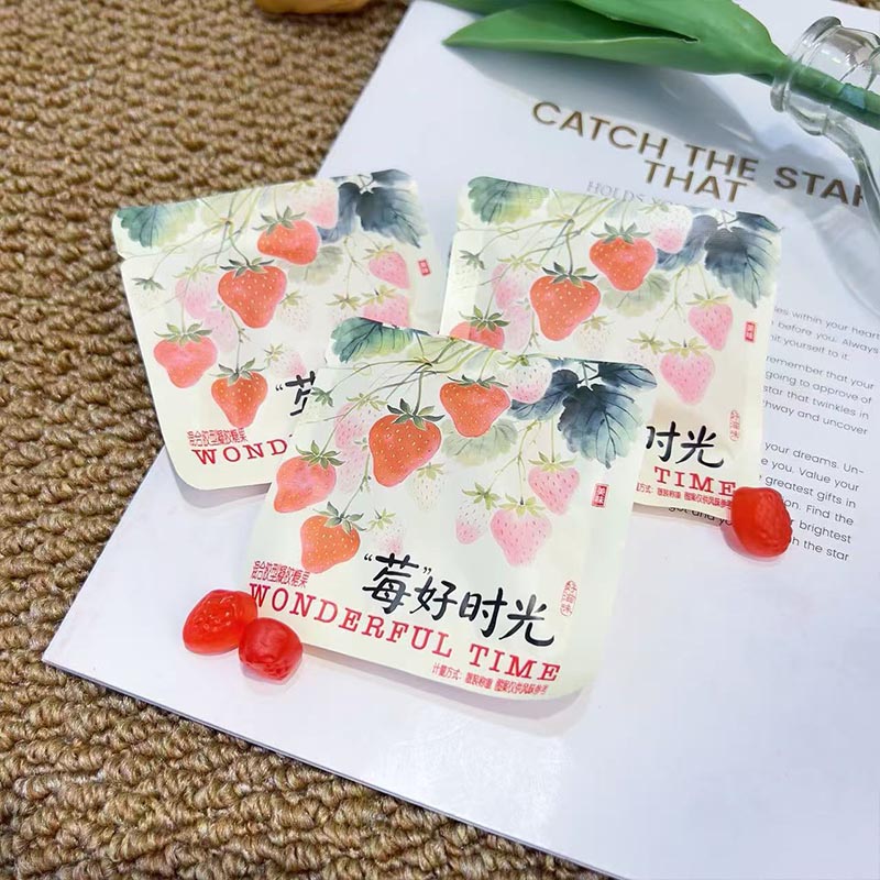 雪可滋异形草莓味莓好时光软糖订婚结婚喜糖伴手礼休闲零食糖果