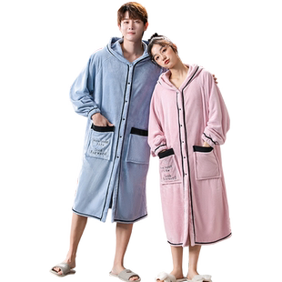 浴袍连帽速干浴巾可穿可裹洗澡加厚男女成人睡袍非纯棉吸水冬季