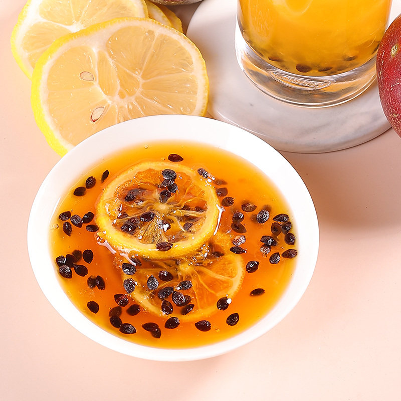 百香果蜂蜜茶柠檬柚子水果果茶酱冲饮好泡水喝的东西冲泡饮料罐装