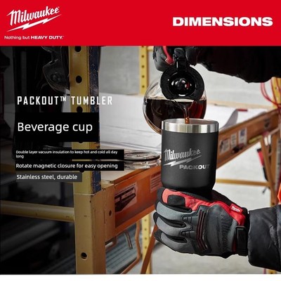 milwaukee美沃奇米沃奇保温杯packout随心杯大容量红色黑色水杯