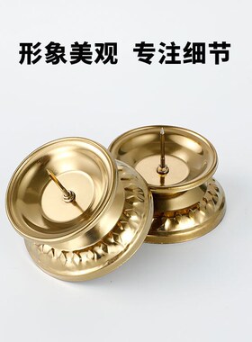 烛台香炉一体老式烛台供香上香家用香炉纯铜蜡台香炉纯铜供奉拜神
