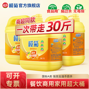 榄菊洗洁精大桶5kg去油家庭装 商用餐饮洗涤剂按压 家用实惠装