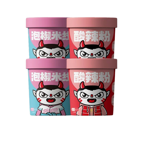 食族人经典定制酸辣粉4桶速食