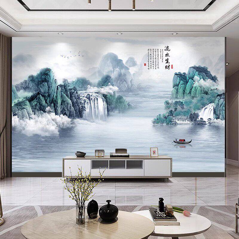 电视背景墙壁纸3d立体现代简约5d客厅壁纸8d壁画家和富贵装饰墙布