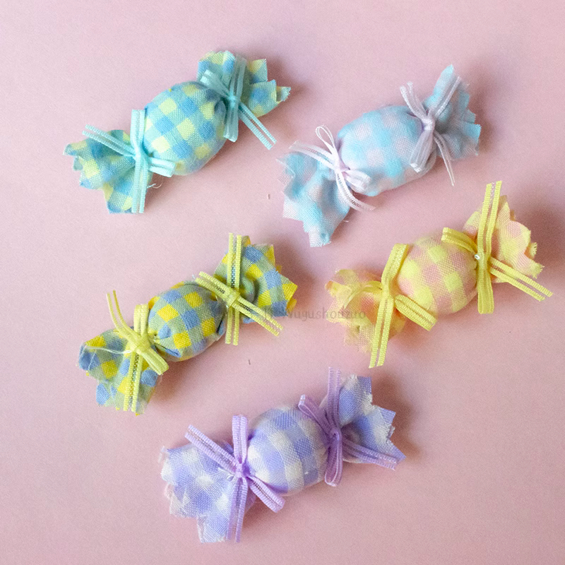 洞洞鞋鞋花diy格子布艺充棉糖果手工蝴蝶结配饰饰夹鞋服辅料配件