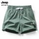 健身跑步透气运动沙滩裤 JEEP吉普短裤 薄款 冰丝速干三分裤 男士 夏季