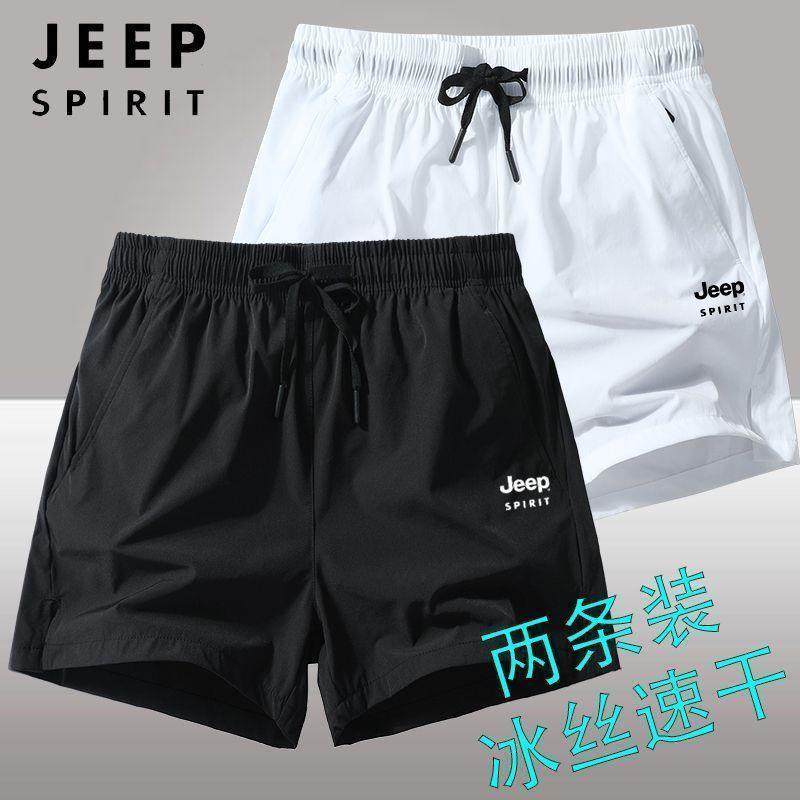 JEEP吉普夏季速干透气三分裤男运动短裤男宽松休闲外穿短裤潮夏天