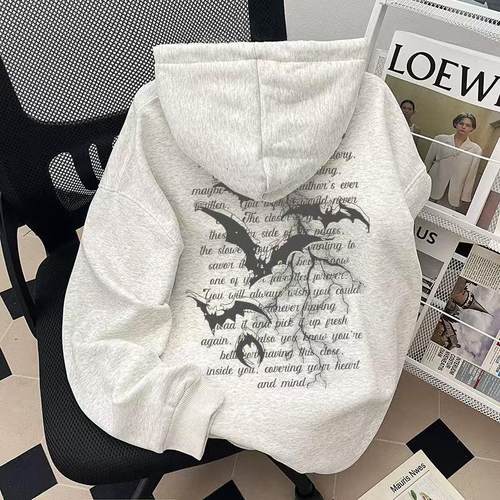 男童美式国潮牌炸街宽松连帽卫衣外套中大儿童男孩痞帅帽衫上衣服