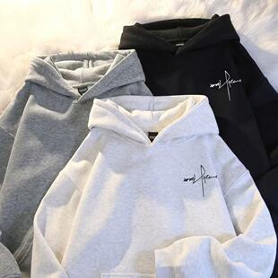 男女童美式风格休闲宽松连帽卫衣2025秋冬今年流行爆款中大童上衣