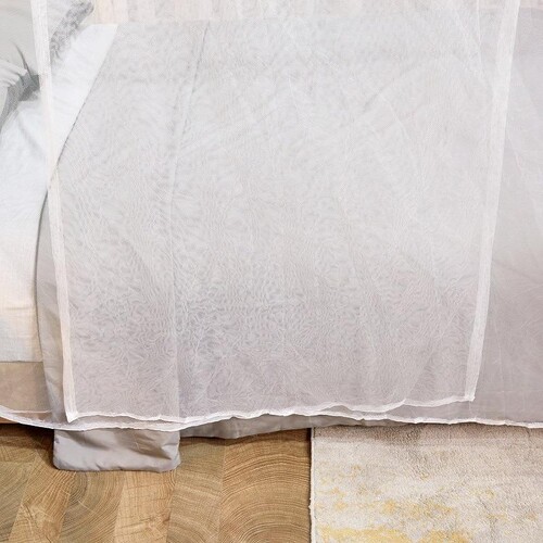 老式双人床蚊帐家用新款传统蚊帐加粗支架落地木架子床加密纹账