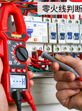 泰圣TS18交直流数位钳表 高精度防烧便携式万用电流表 语音播报功