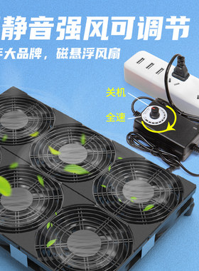 笔记本散热器底座路由器散热风扇220v大风量超静音电脑主机降温架
