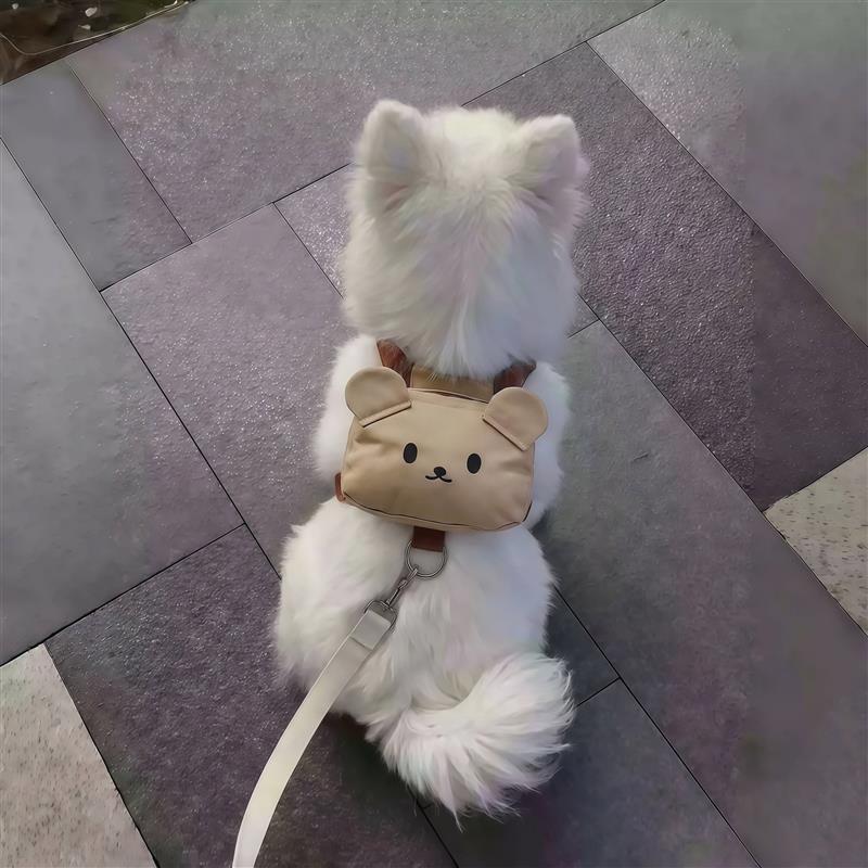 狗狗牵引绳中小型犬自背背包胸背双肩包遛狗绳