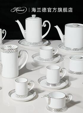 Herend海兰德赫伦匈牙利进口手绘Babos系列镂空咖啡茶具茶壶杯碟