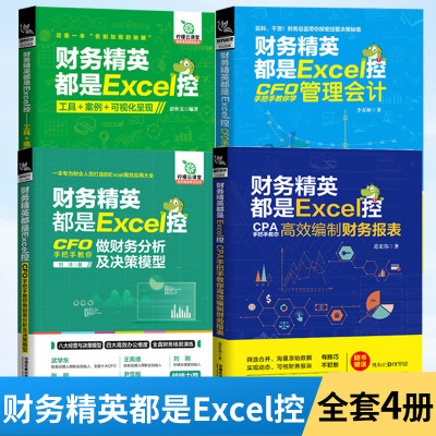 【全4册】财务精英都是Excel控系列 刘洋 财务分析数据汇总报表合并财务分析模型搭建Excel书籍 铁道出版社