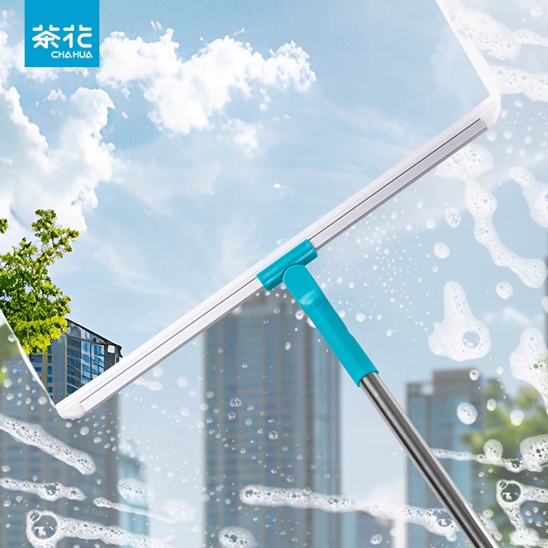 茶花刮水器玻璃高层保洁专用刮擦一体窗户浴室刮水板家用长杆子