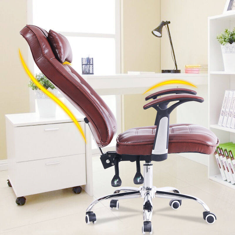 品伟电脑椅主g管椅高背老板椅可躺升降扶手转椅钢制脚办公室家用