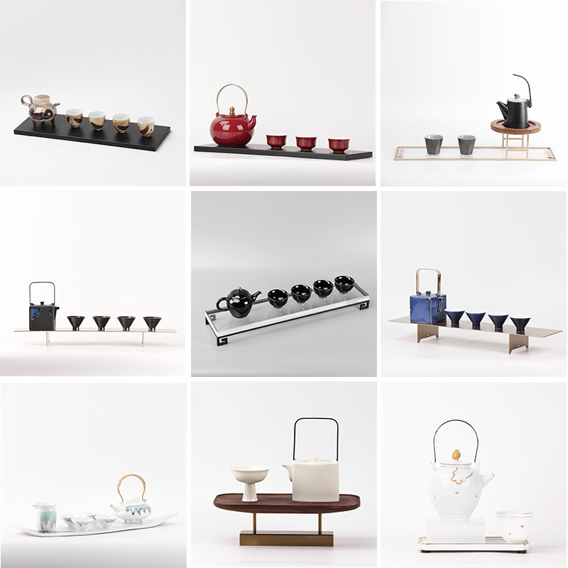 现代新中式禅意陶瓷茶具套装组合售楼处样板房客厅软装饰品摆件,家居饰品,装饰摆件,淘宝优惠券,粉丝福利购,淘宝优惠卷