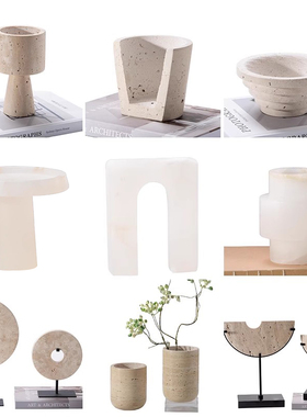 系列样板间装饰摆件大理石新中式