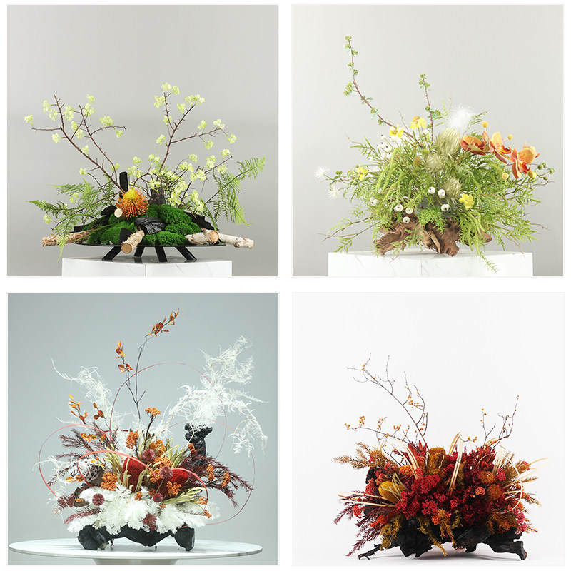 现代简约金属花器仿真售楼处