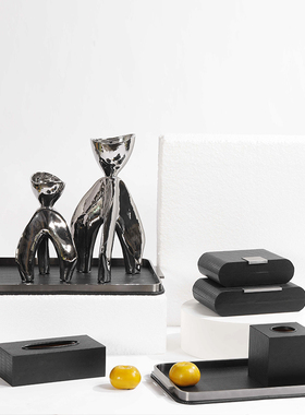 简约售楼处纸巾盒北欧