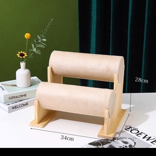 原木可拆头箍展示架绒布发箍架子头绳发卡陈列首饰收纳架饰品架子