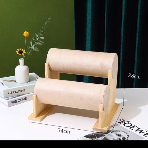 原木可拆头箍展示架绒布发箍架子头绳发卡陈列首饰收纳架饰品架子