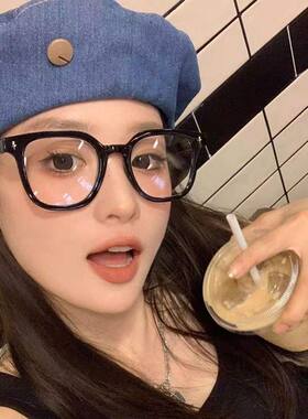 素颜黑框近视眼镜女可配度数早八素颜神器显脸小超轻平光眼睛框架