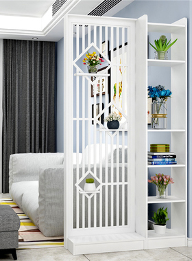 新中式屏风隔断置物架门客厅装饰墙简约现代办公室网红进门玄关柜