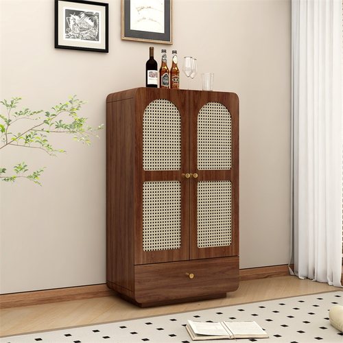 酒柜靠墙一体多功能置物柜