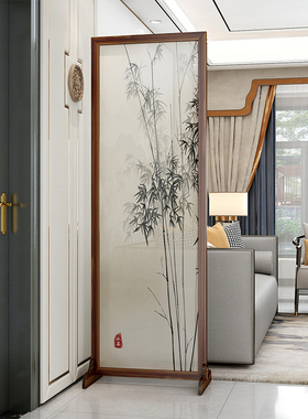 屏风隔断客厅2022年新款现代简约轻奢网红折叠移动办公室实木玄关