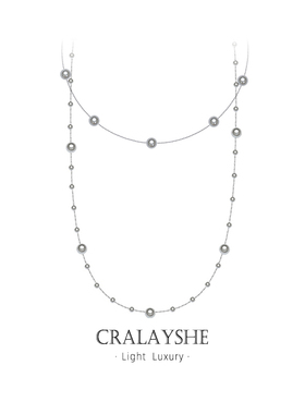 【张馨予同款】满天星珍珠项链女叠戴颈链毛衣链高级原创设计春夏