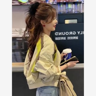 棒球服女款小个子短款上衣洋派卡腰冲锋衣外套秋款休闲 小众夹克