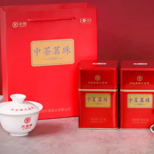中茶茗珠1800 2022年版 梧州六堡茶2020年陈化 特级黑茶