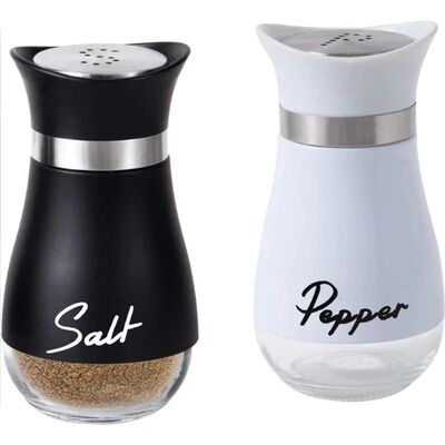 2pcs Seasoning Shaker Glass Bottles Spices Storage Barbecue