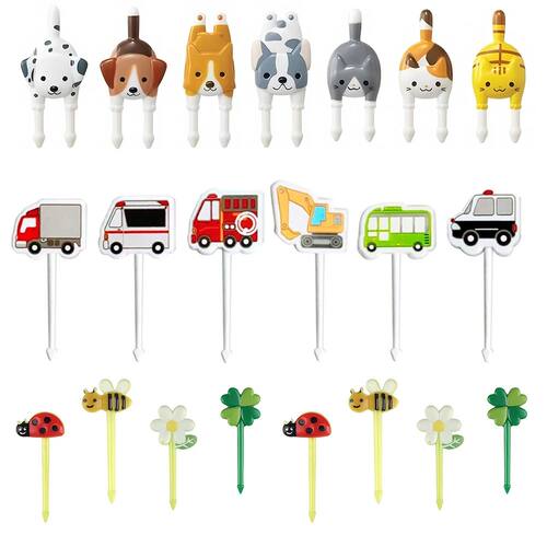 Mini fruit forks toothpicks set for Boys kids Children Plast
