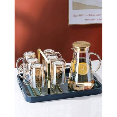 Household high-grade glass cup tea cup water cup kettle set