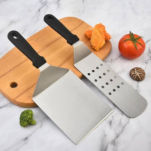 Kitchen Stainless Steel Scraper Cooking Spatula Barbecue Spa